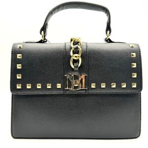 Badgley Mischka Crossbody w Chain and stud detail